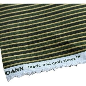 Xmas Metallic Gold Stripes on Two Tone Dark Green Quilt Cotton Joann Fabric BTHY